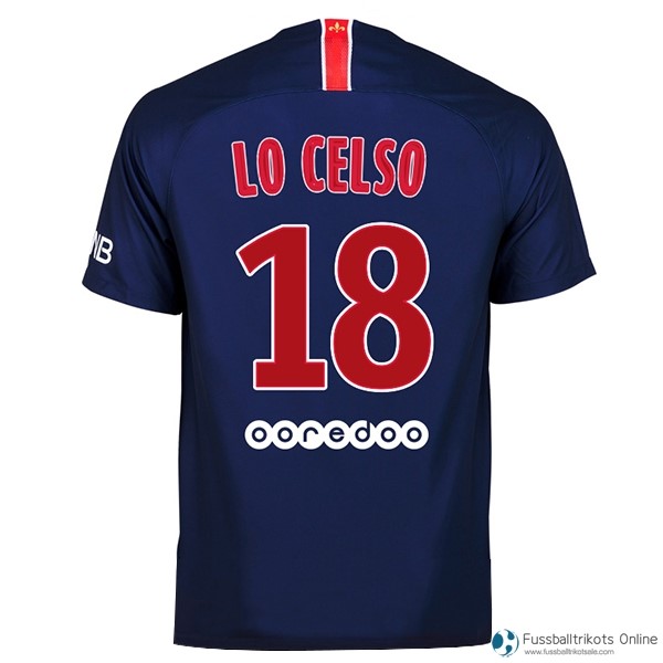 Paris Saint Germain Trikot Heim Lo Celso 2018-19 Blau Fussballtrikots Günstig